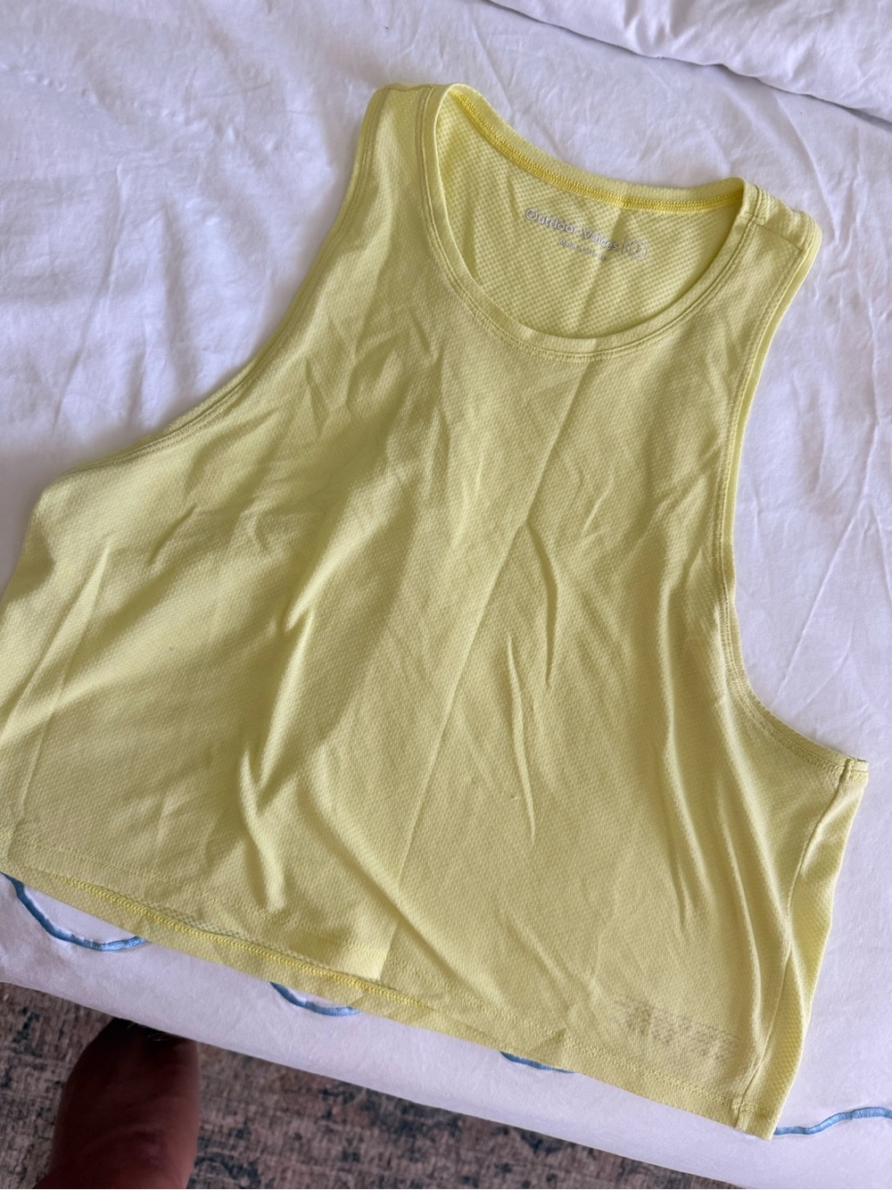 Outdoor Voices Yellow Mesh Athletic Tank